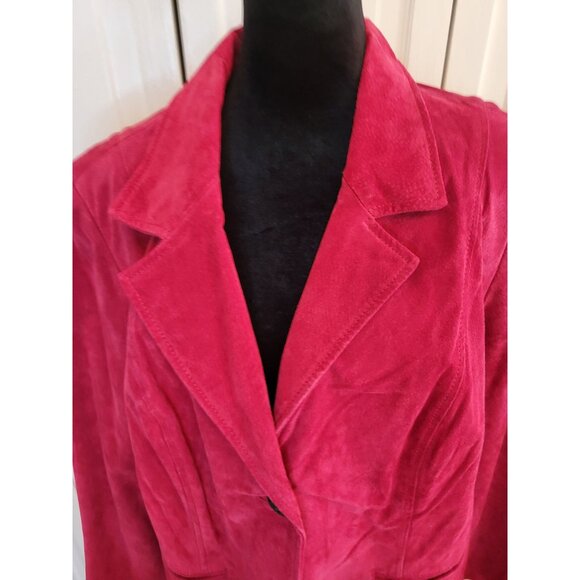 NWT Red Suede Blazer D & Co. 1X Christmas Festive Holiday Chic Party Western - Picture 5 of 10